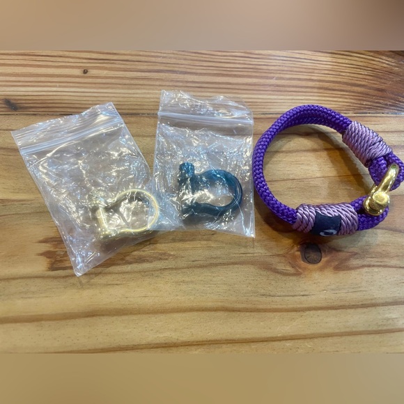 Mover Waterproof dark and light purple nautical Bracelet, 6” - Picture 2 of 4